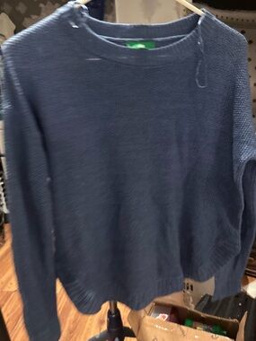 dip Women's Scoop Crewneck Sweater - Navy Blue